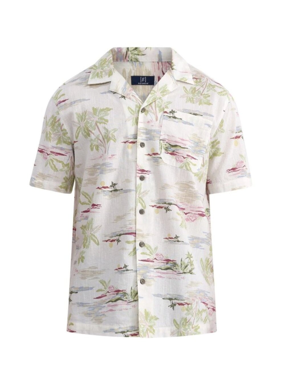 Big Men’s Hawaiian Camp Shirt – Size 3XL (54-56) NWT George